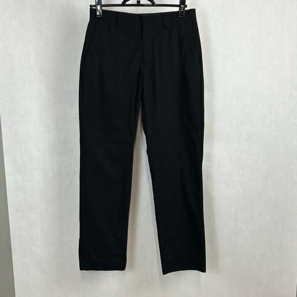 Banana Republic Mens Tailored Fit Dress Pants Slacks Sz 29x29.5 Black Non Iron H - Picture 1 of 12